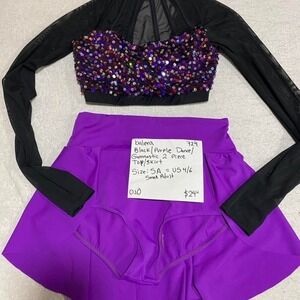 Balea black/purple 2 piece top and skirt set Size SA small adult US 4/6. SKU724